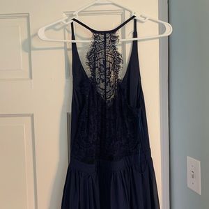 Navy Blue Maxi Formal Dress
